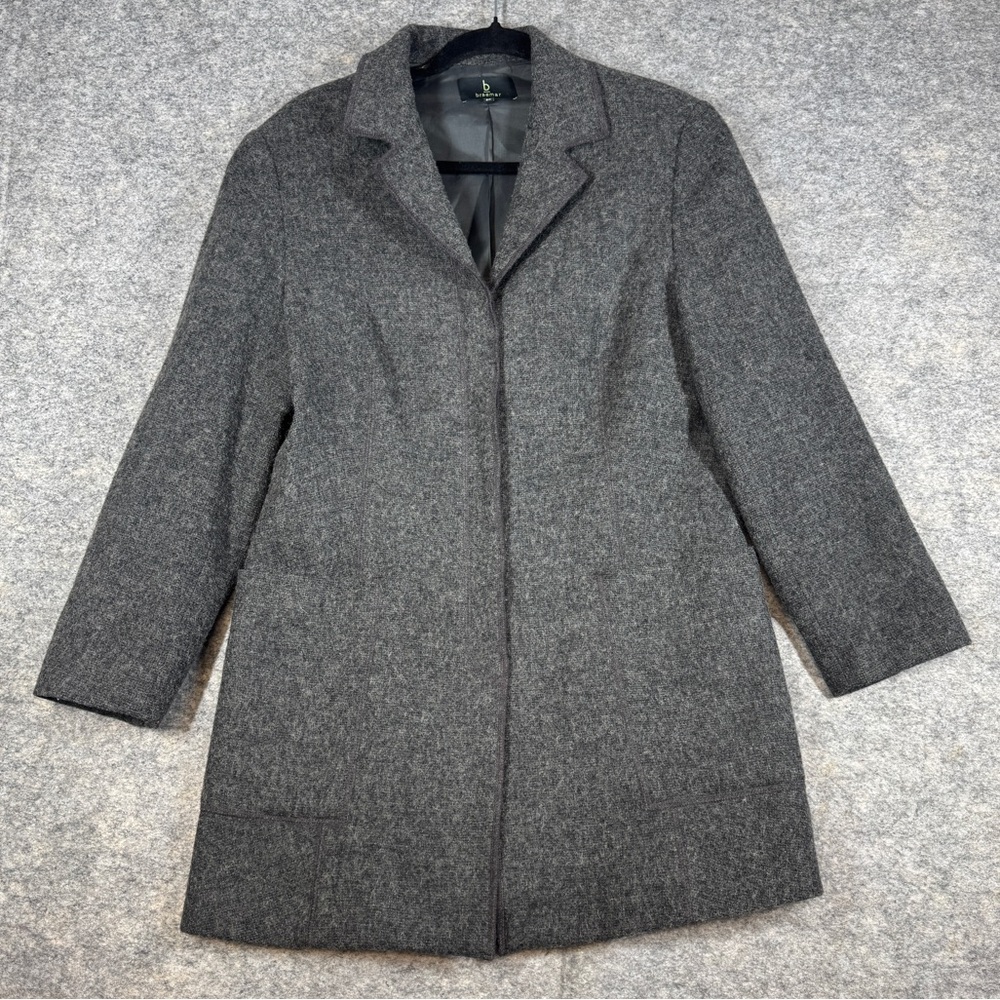 Vintage Braemar Grey Wool Blend Blazer Jacket Size 6P Minimalist Classic Luxury - Picture 2 of 16